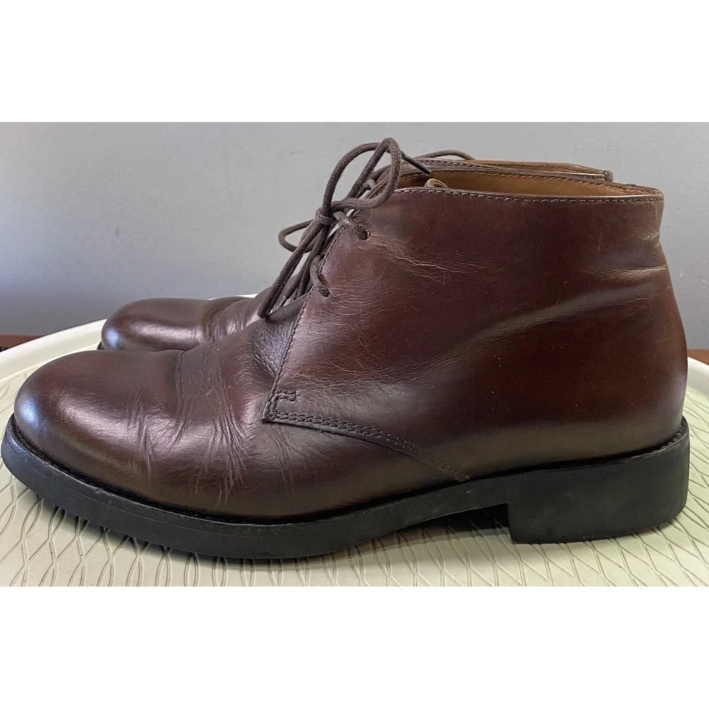 LOTTUSSE Men's Brown Leather Chukka Ankle Dress‎ Boots Made In Spain US 8/EUR 41